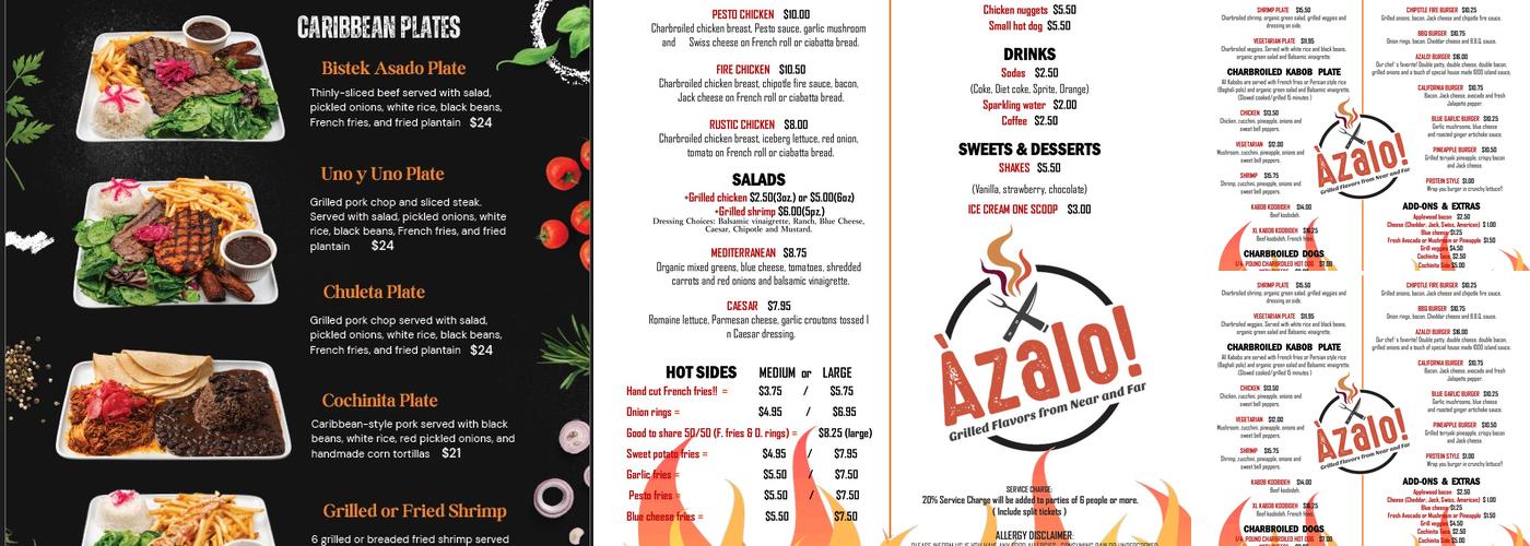 Azalo! Menu