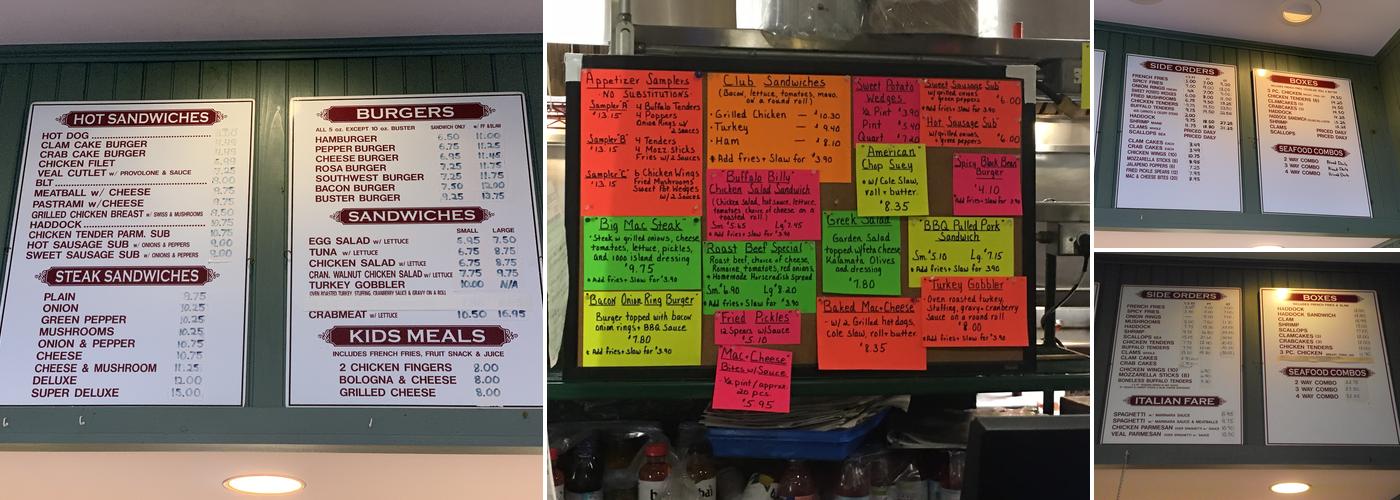 Rosa's Deli Menu