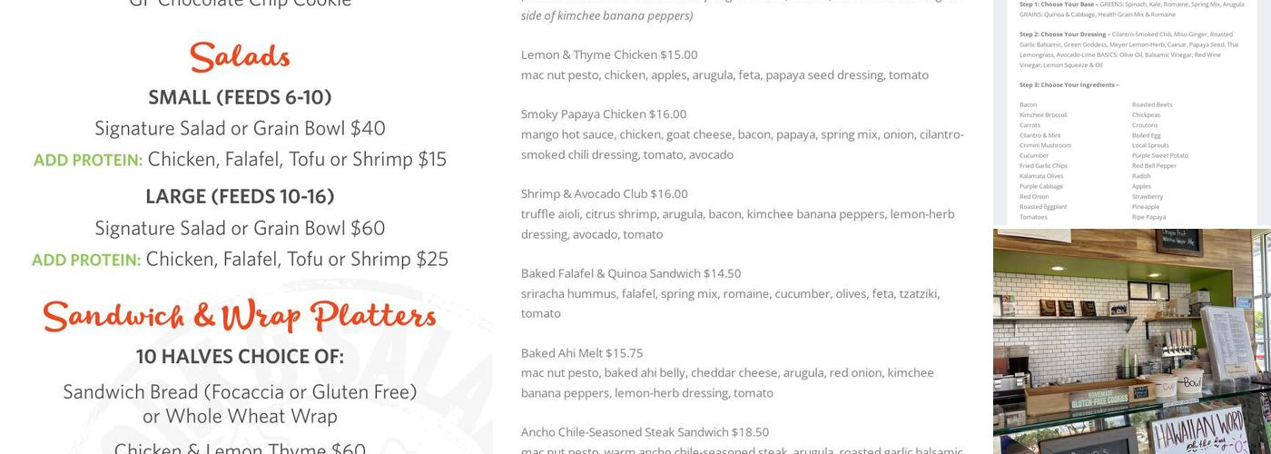 Fork & Salad Menu