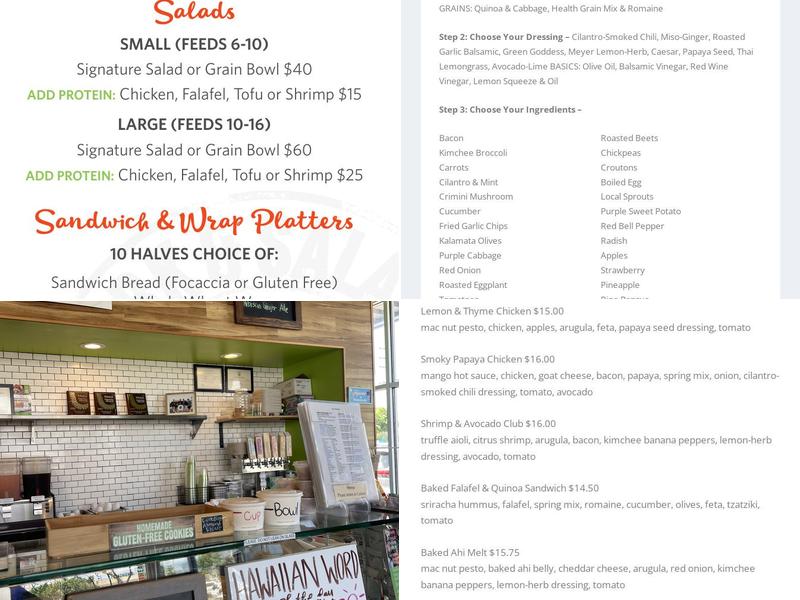 Fork & Salad Menu