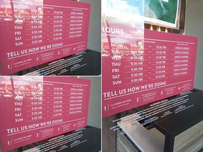 Jack in the Box Menu