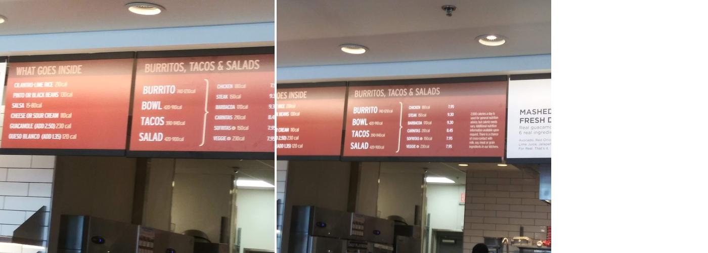 Chipotle Mexican Grill Menu