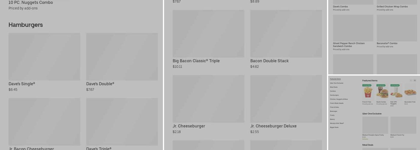 Wendy's Menu