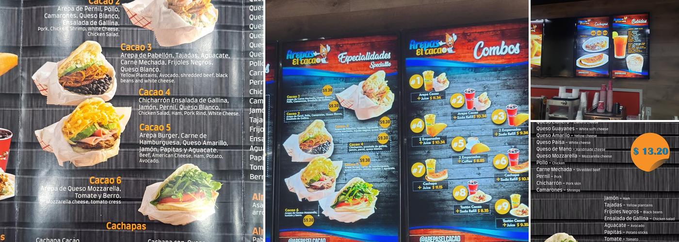 Arepas El Cacao Menu