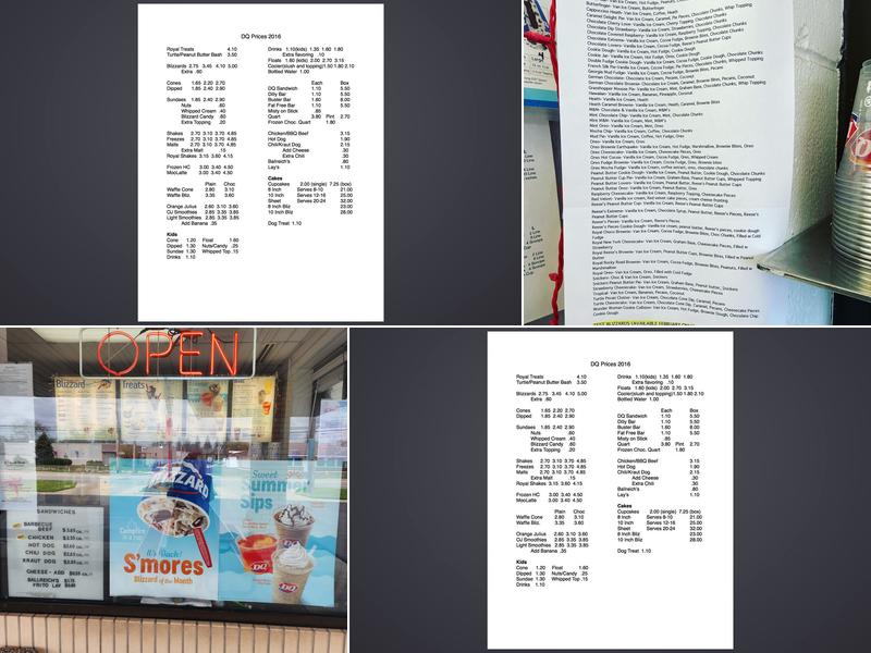 Dairy Queen (Treat) Menu