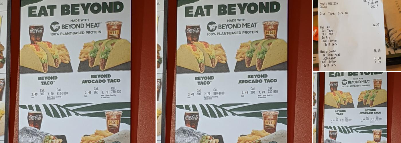 Del Taco Menu