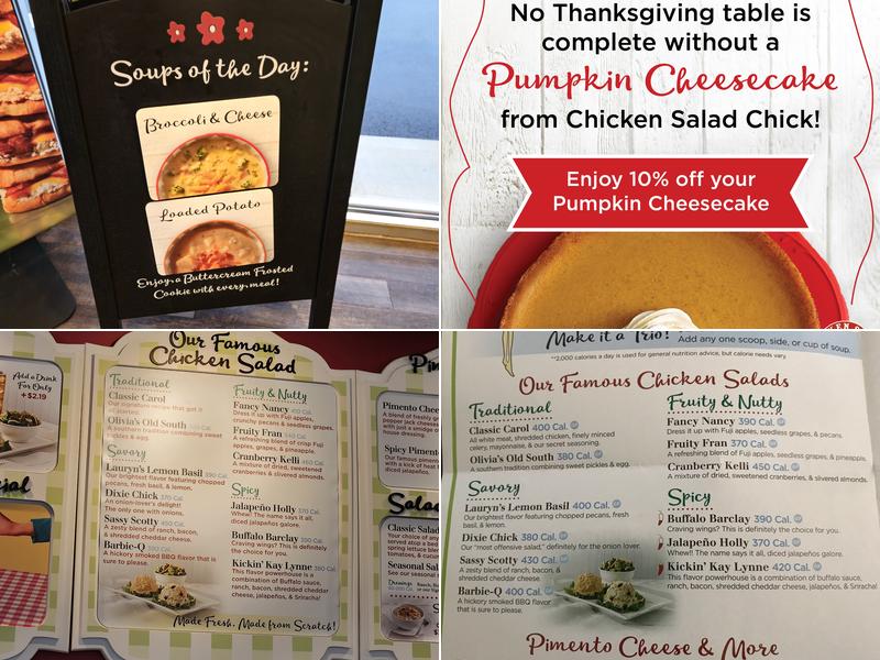 Chicken Salad Chick Menu
