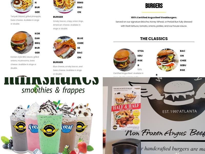 WNB Factory - Wings & Burger Menu