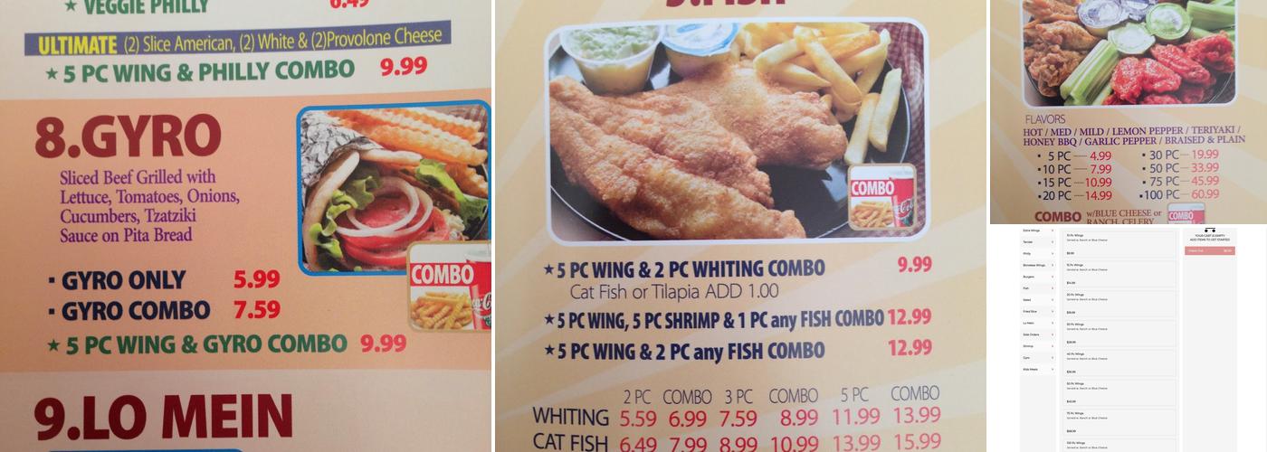 Wings & Philly Menu
