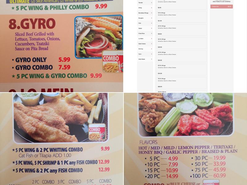 Wings & Philly Menu