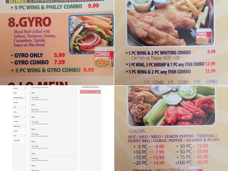 Wings & Philly Menu