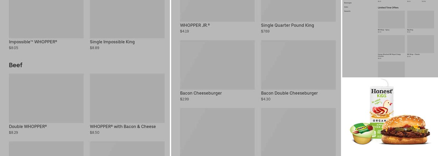 Burger King Menu