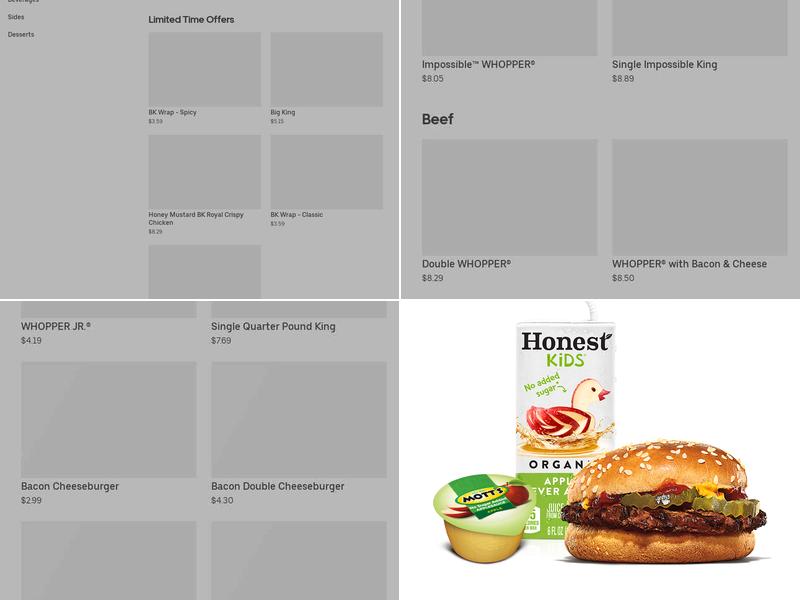 Burger King Menu