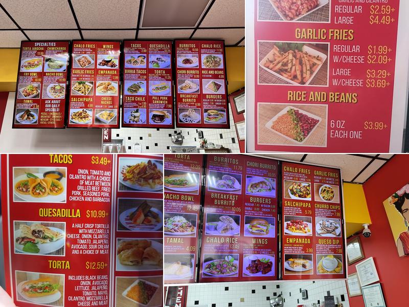 Chalo Fast Food Menu