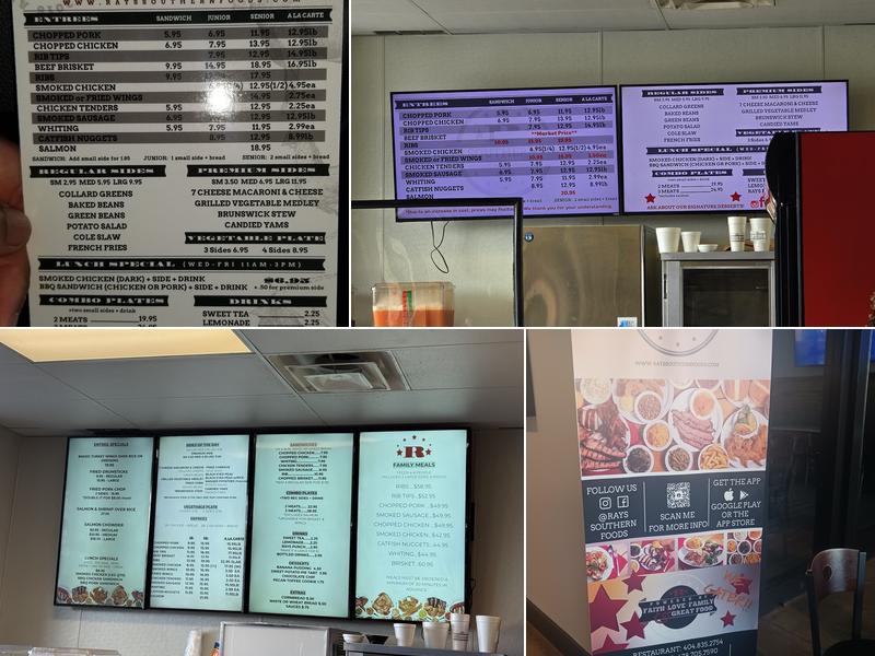 Rays Southern Foods Menu