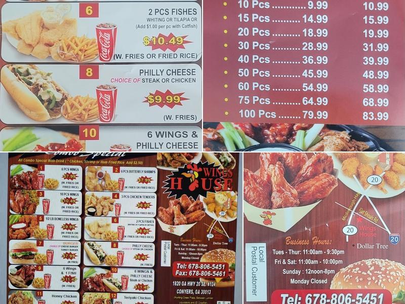 Wings house Menu
