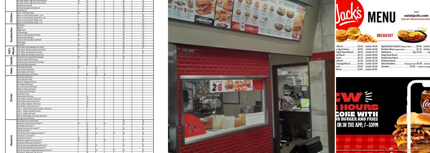 Jack's Menu