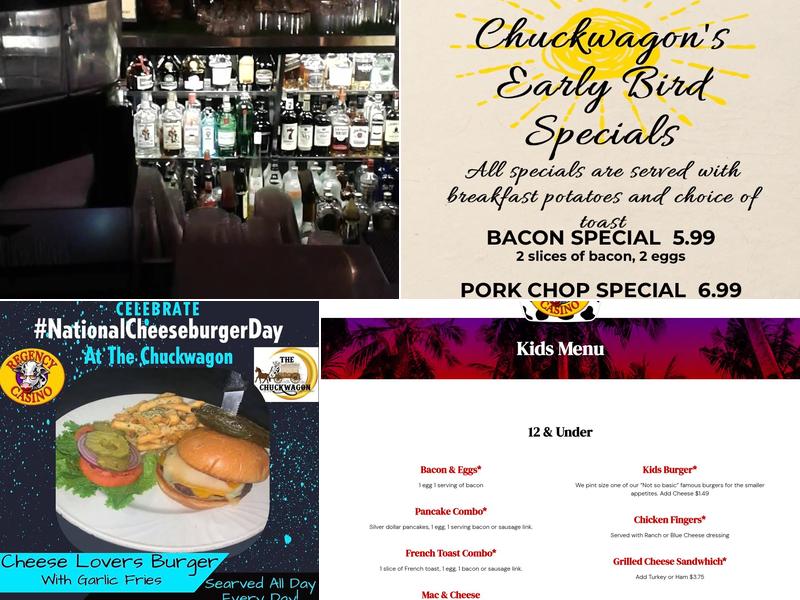 Regency Casino Menu
