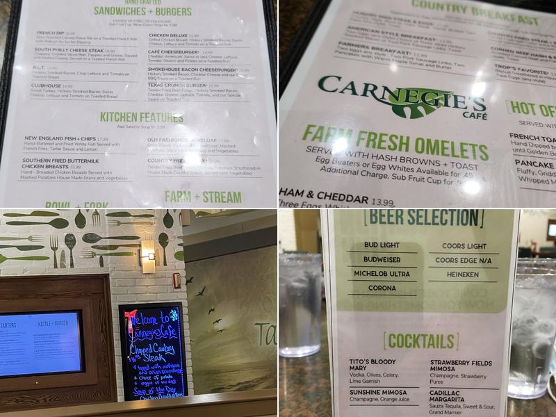 Carnegie's Café Menu