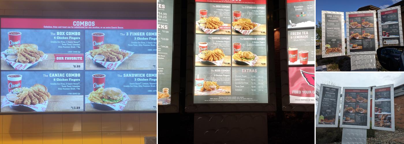 Raising Cane's Chicken Fingers Menu