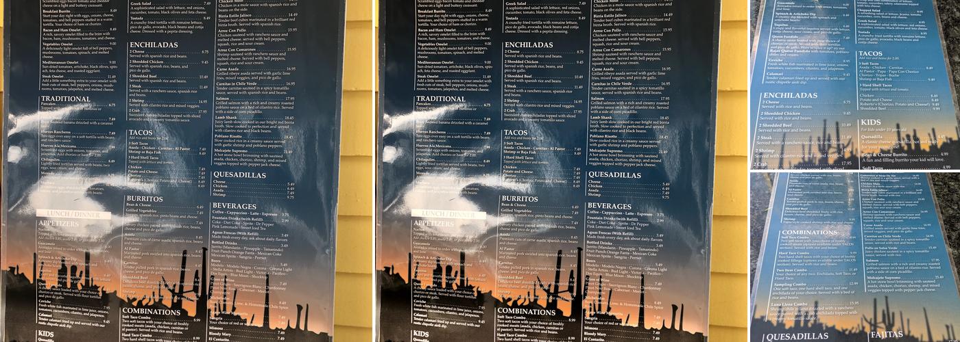 Luna Llena Restaurant Menu