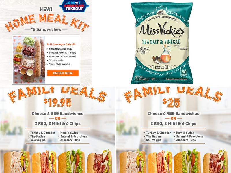 TOGO'S Sandwiches Menu