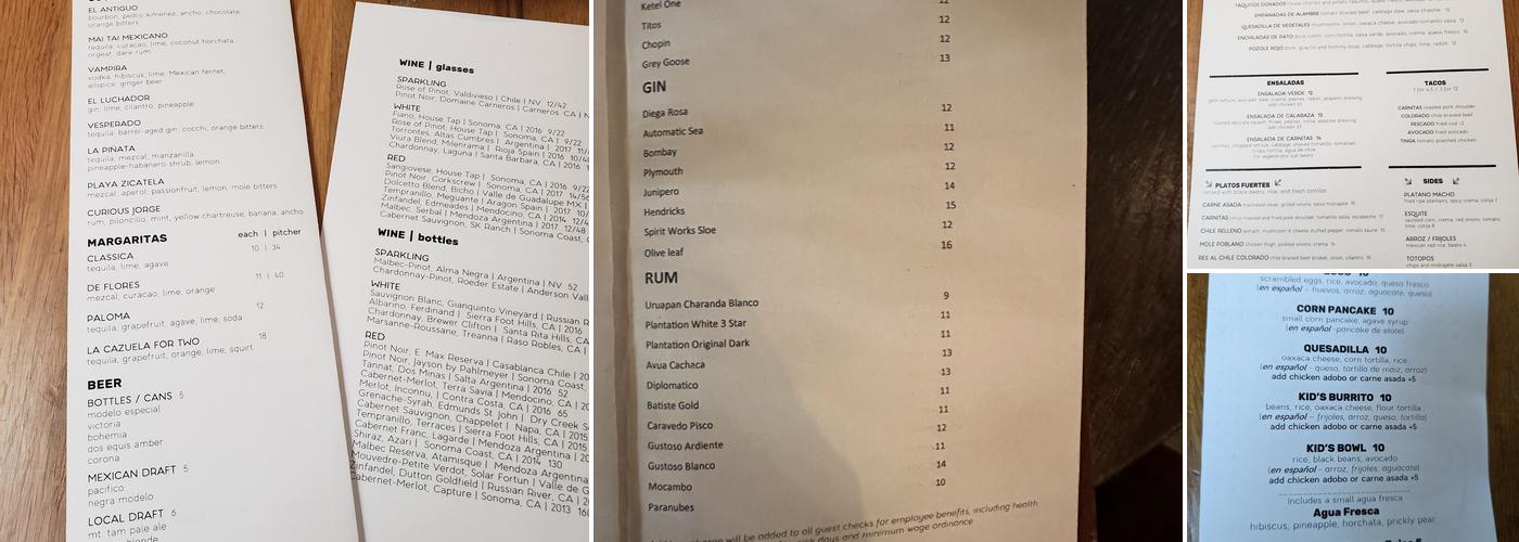 Flores Menu