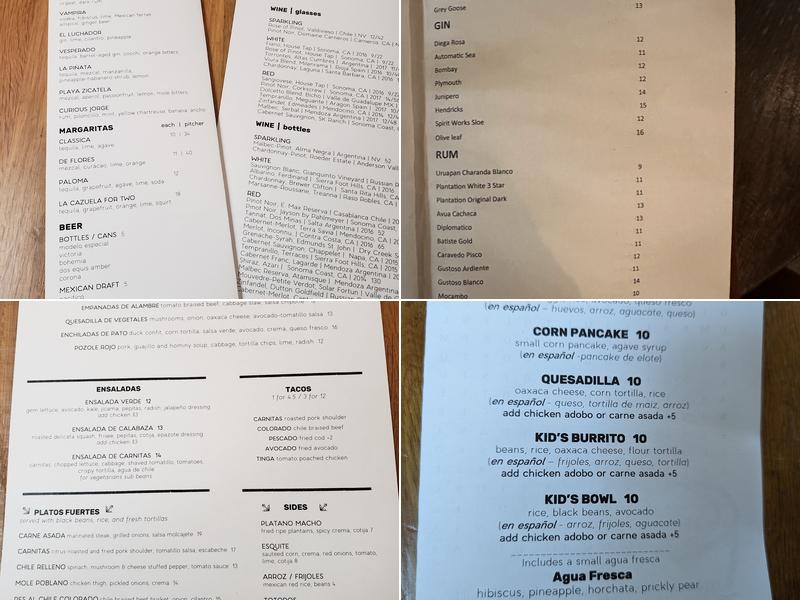 Flores Menu