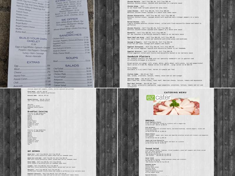 Vavala's Deli & Catering Darien Menu