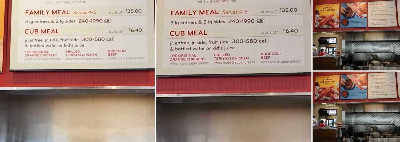 Panda Express Menu