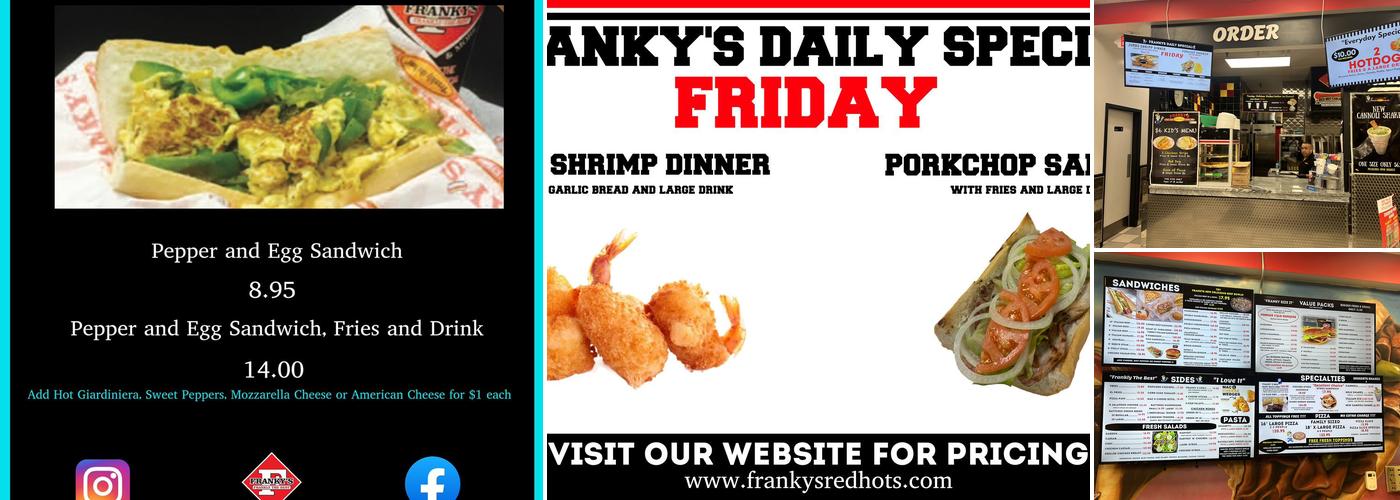 Franky's Red Hots Menu