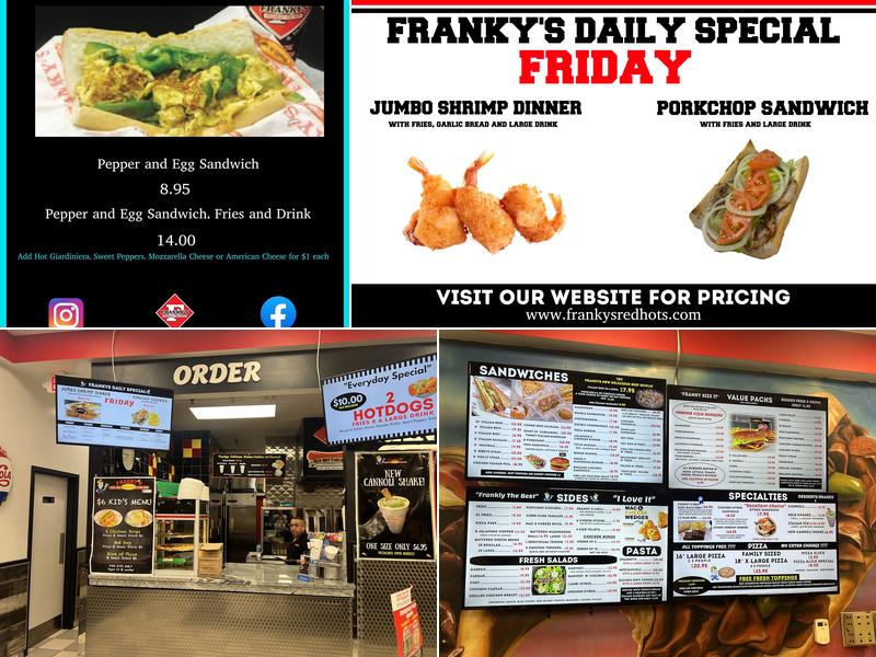 Franky's Red Hots Menu