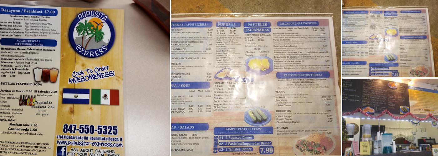 Pupusita Express Menu