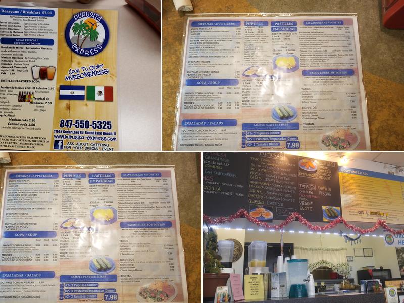 Pupusita Express Menu