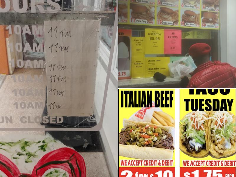 Maxwell St. Tello's Beef Menu