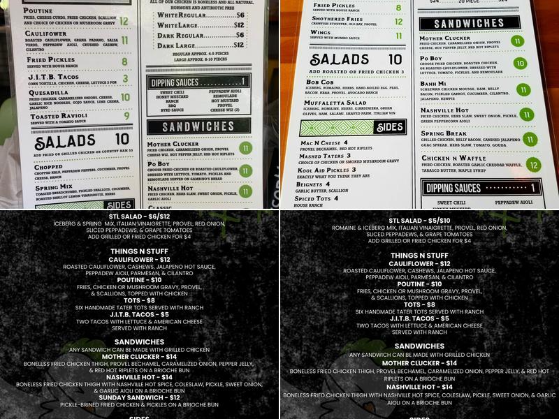 Byrd & Barrel Menu