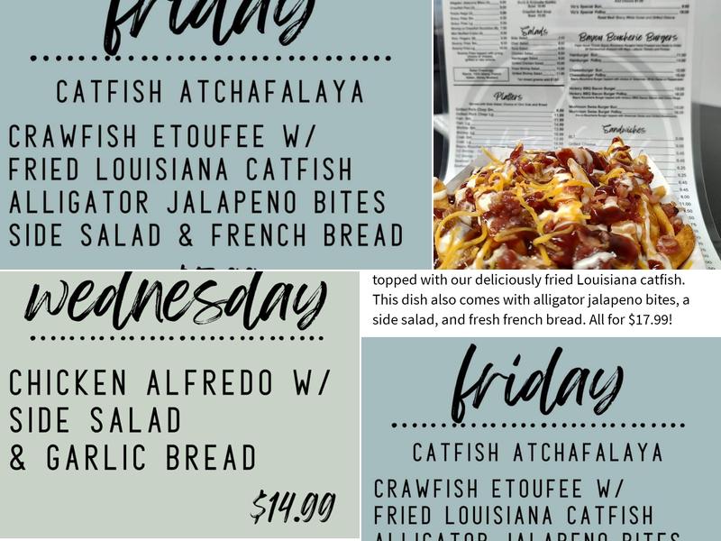 Vic's Touchdown Grill Menu