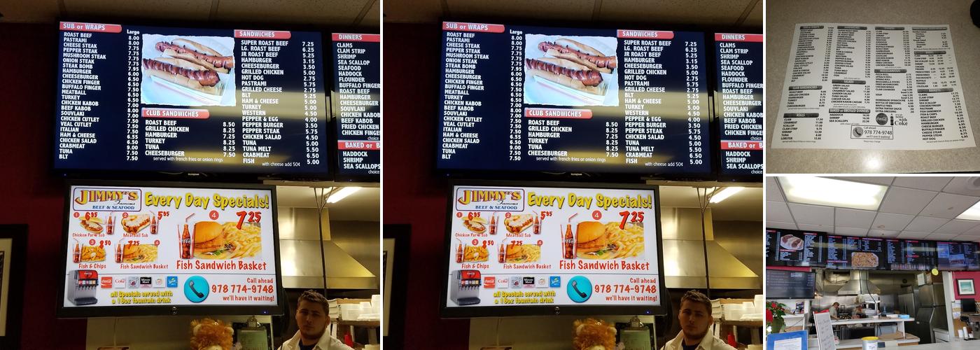 Jimmy's Famous Beef & Seafood Menu