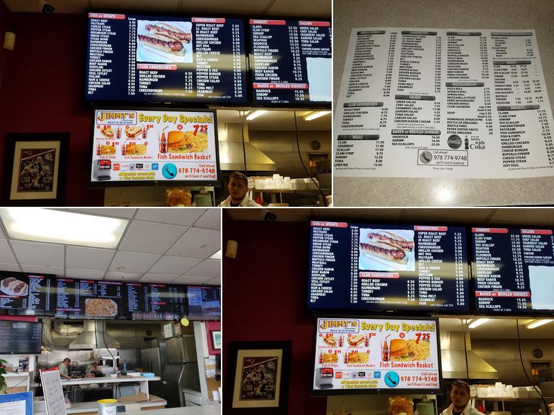 Jimmy's Famous Beef & Seafood Menu