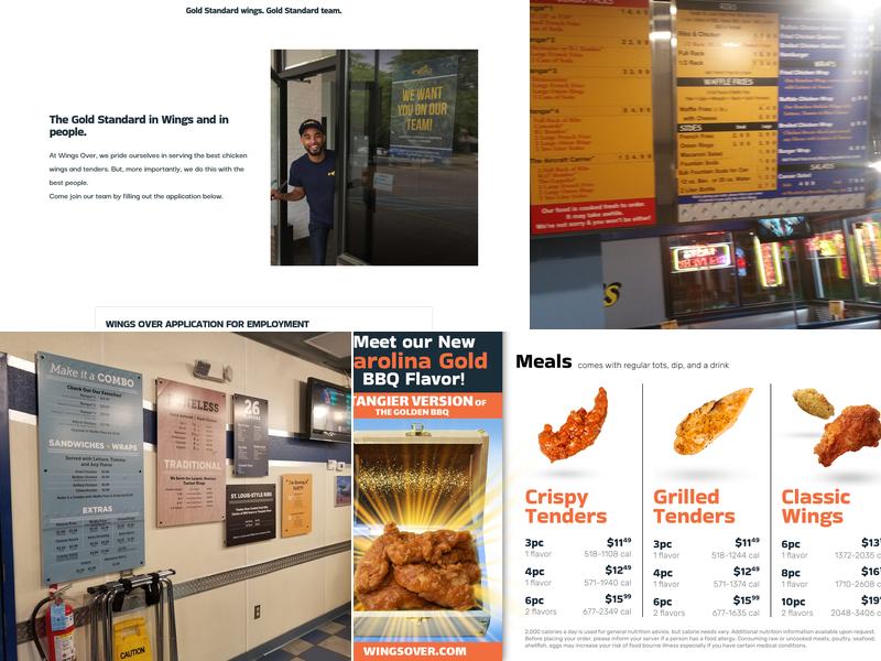 Wings Over Springfield Menu