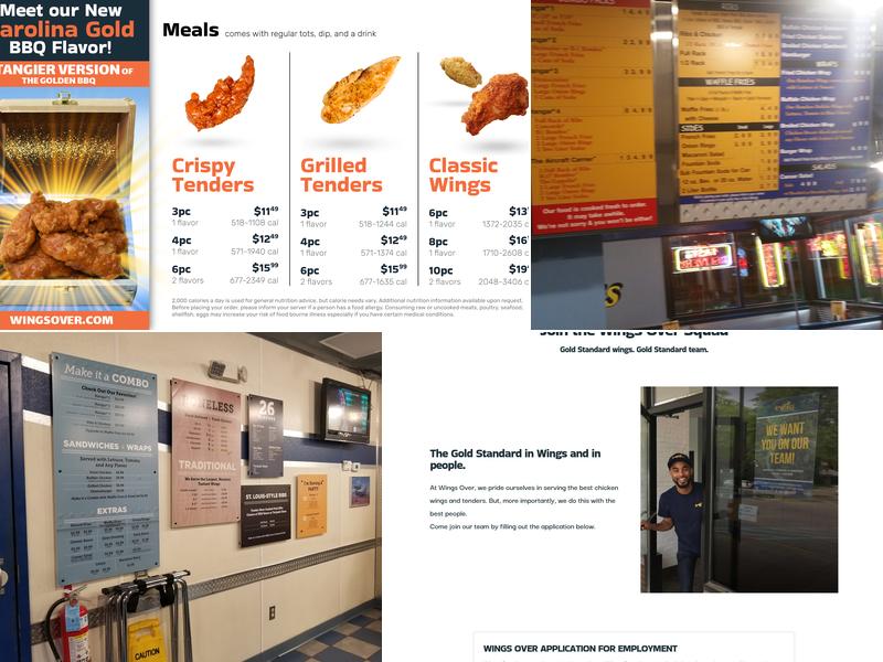Wings Over Springfield Menu