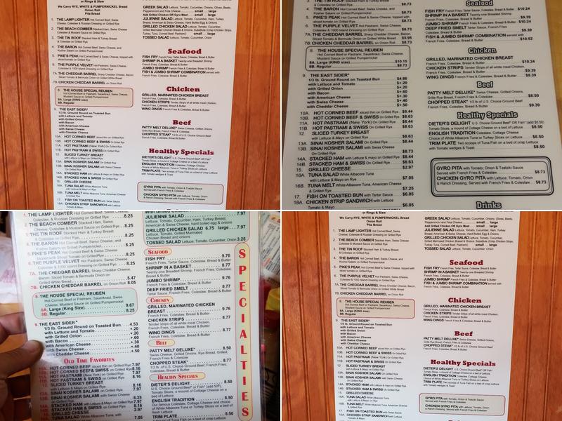 House of Reuben 8 Mile Menu