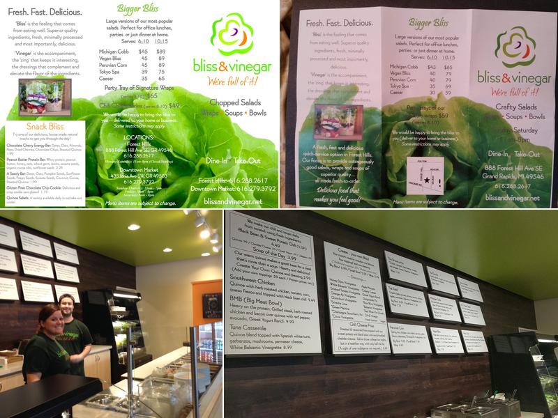 Bliss & Vinegar Menu