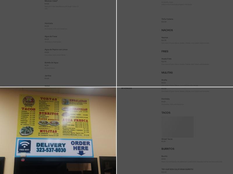 Taqueria El Pariente Menu