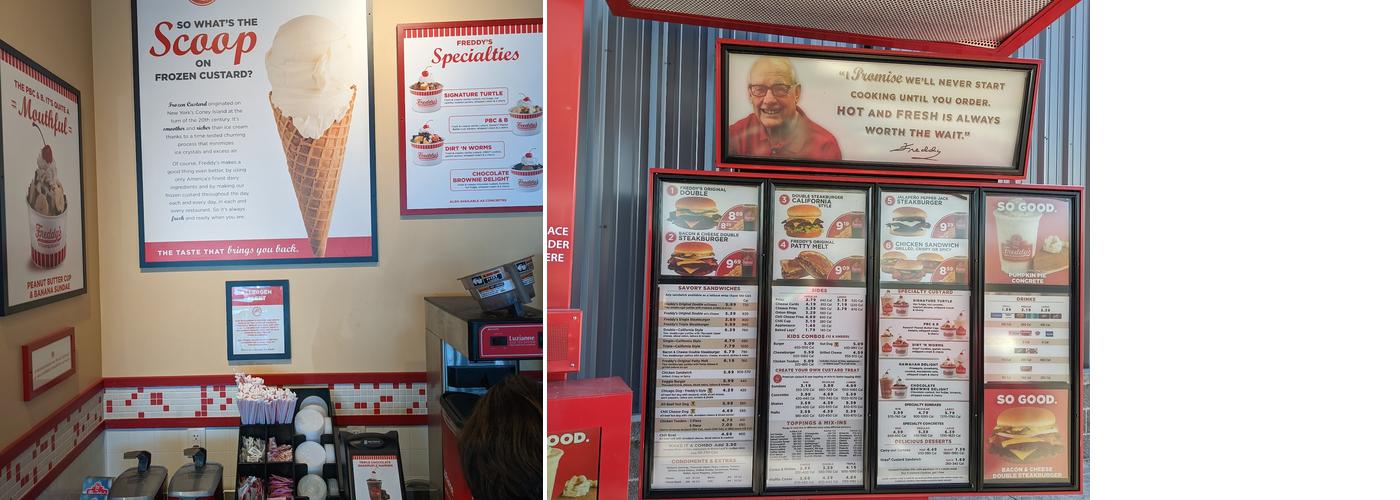 Freddy's Frozen Custard & Steakburgers Menu