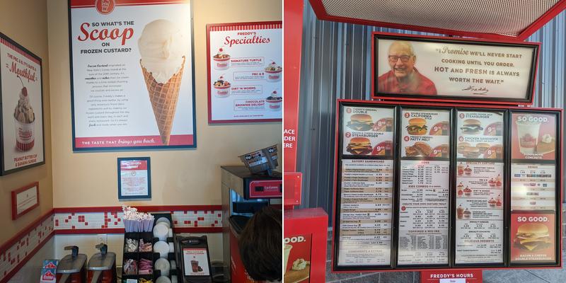Freddy's Frozen Custard & Steakburgers Menu