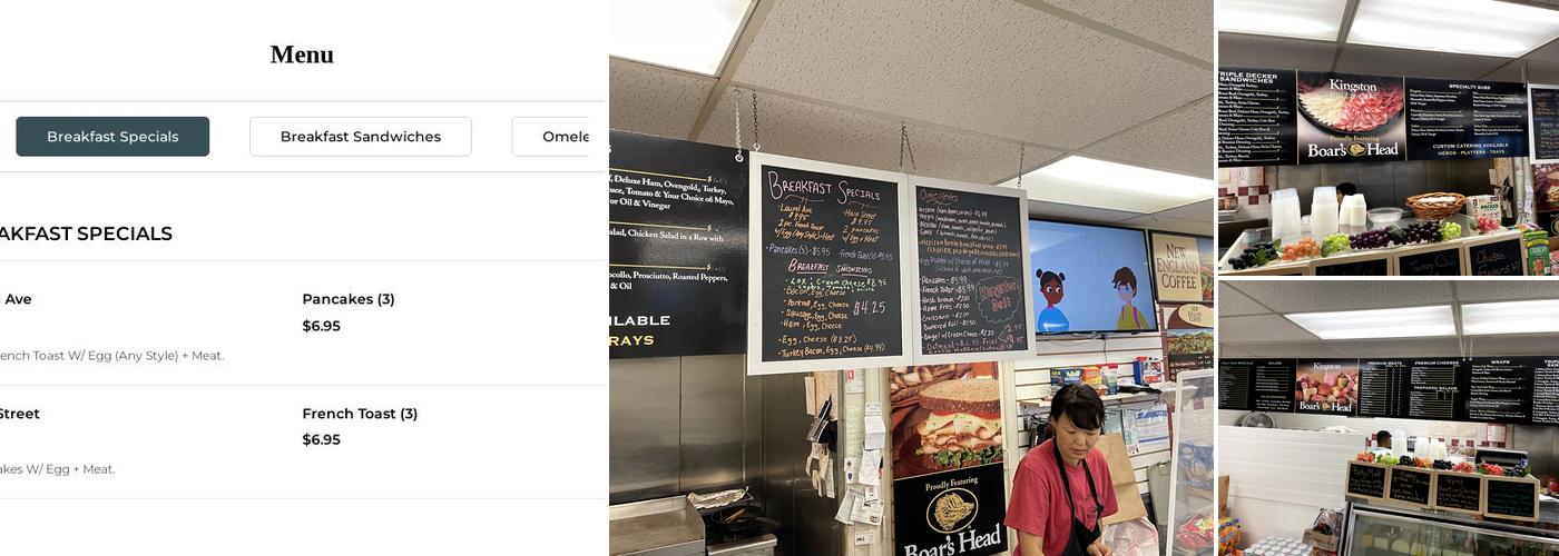 Kingston Deli & Cafe Inc Menu