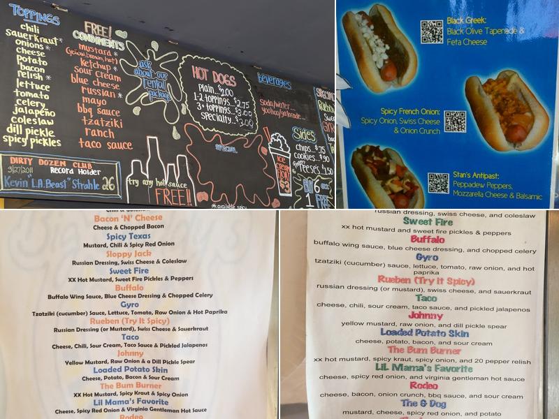 Big Daddy's Dogs Menu