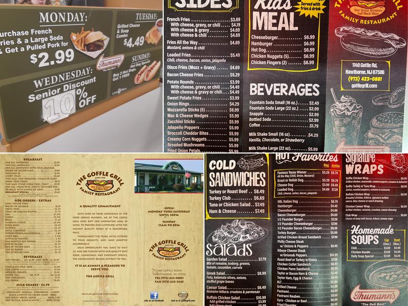 Goffle Grill Menu