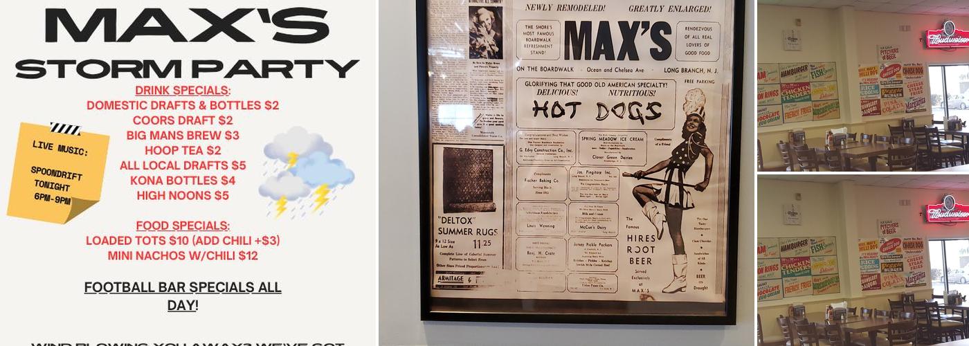Max's Bar & Grill Menu